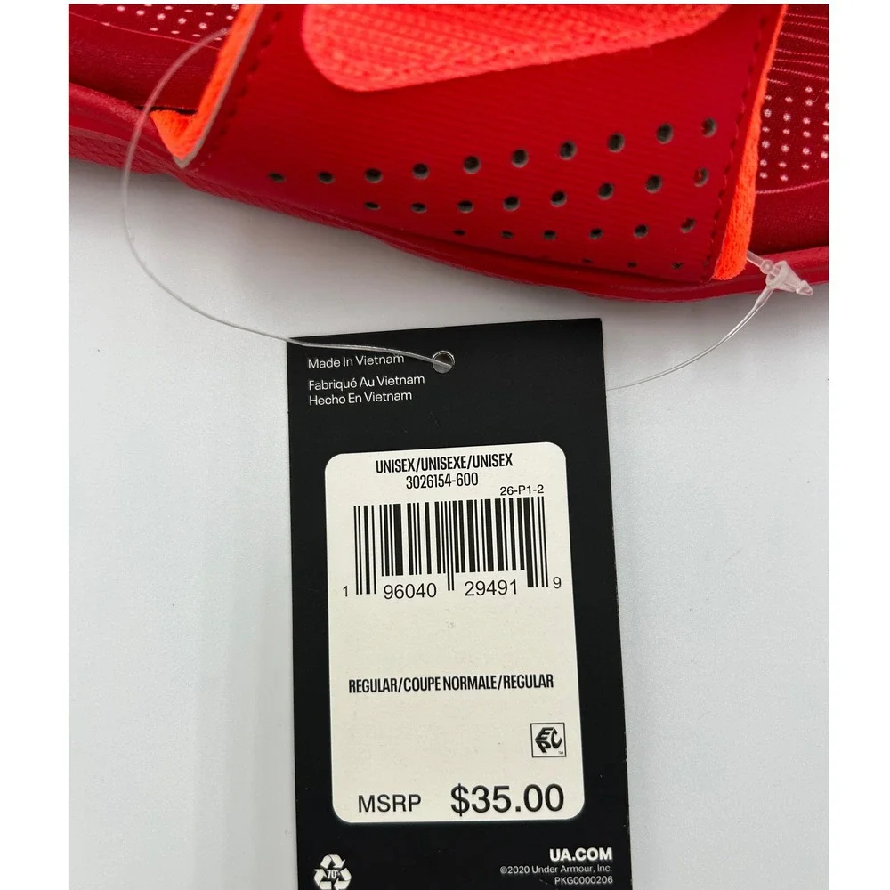 Under Armour UA Y Mercenary SL Slides Youth 4 Red New Water Friendly 3026154-600